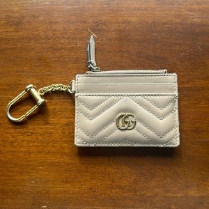 gucci card holder keychain in dusk rose